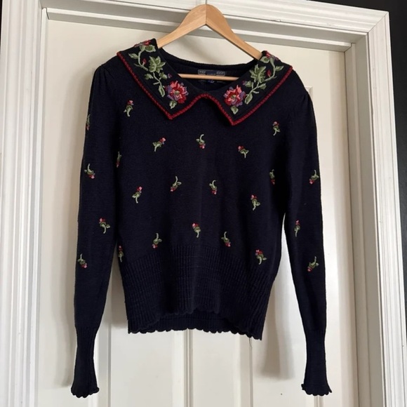 Vintage Herman Geist Hand Embroidered Sweater 
Size Medium - Picture 11 of 12